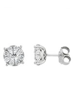 Boucles d'oreilles World Diamond Group Femme Cerchio Di Luce in Or blanc Diamante 1.73 Ct OGICE06 - OGICE04